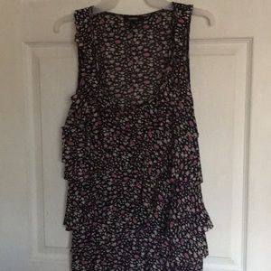 Ruffle blouse with floral print